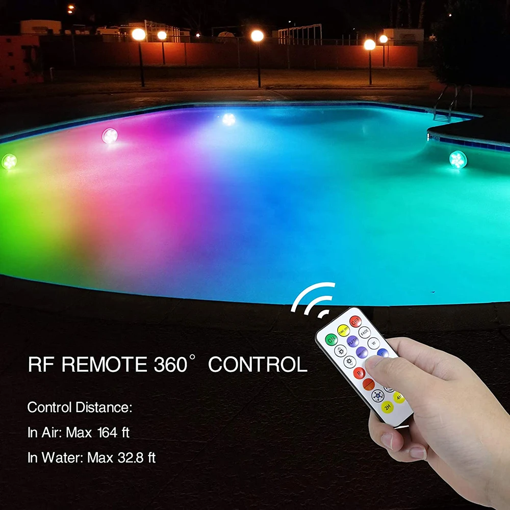 underwater led strip lights IP68 Waterproof RGB Submersible Light Battery Operated Underwater Night Lamp Outdoor Garden Party Decoration Underwater Lights swimming pool lights underwater