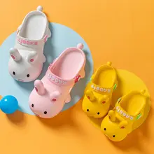 

Unisex Pink Rabbit Children Sandals Summer Comfort Non-Slip Soft Sole Kids Clogs Outdoor Beach Sandals Girls Bathroom Slippers
