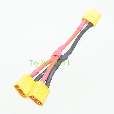 

DHL/EMS 20 Sets 1 to 2 DJI Phantom Dual Battery Extension Parallel Cable W 14 AWG Wire XT60 plug -C1