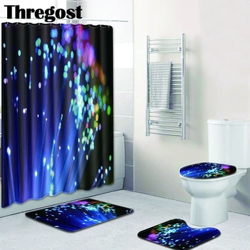 

Thregost Bath Mat Carpet Set Flannel Anti-Slip Kitchen Bathroom Rugs Set Carpet Toilet Rug Washable Car Seat Floor Mat Pad