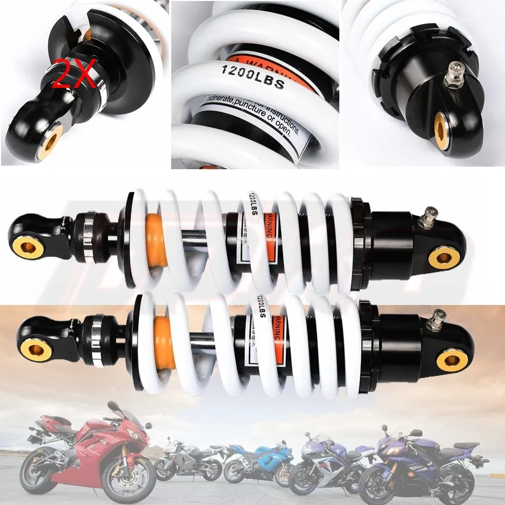 

1Pair 280mm 1200Lbs Rear Shock Absorber Back Motorcycle Suspension Spring Fit for 125cc 140cc 160cc Dirt Pit Pro Bike Quad ATV