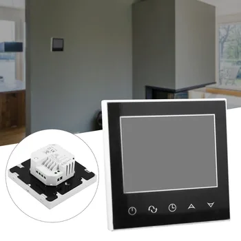 

Home Office Temperature Controller Electric Heating Smart Thermostat Touch Screen Digital Bedroom LCD Display Flame Retardant PC