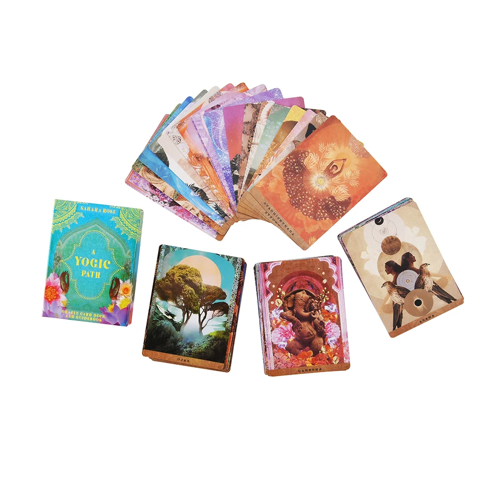 Палубная карта A Yogic Path Oracles и электронная гида игра Таро игрушка гид для гадания