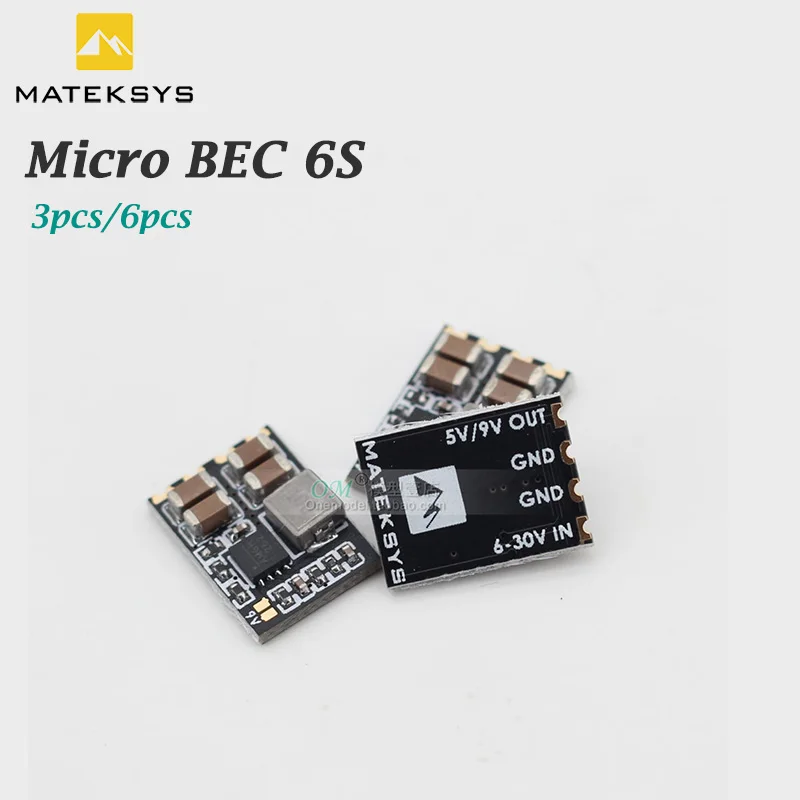Понижающий регулятор Matek Systems Micro BEC 6S IN 6-30V out 5V/9V-ADJ 1 5 a для радиоуправляемого FPV