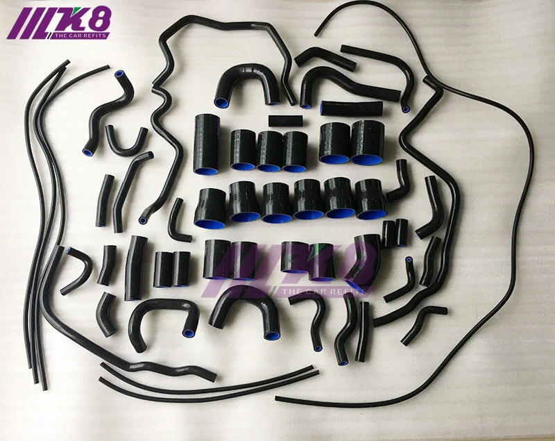 Silicone Radiator &Turbo Hose Kit For Nissan 300ZX VG30DETT Z32 1990-1999 (9pcs) RED/BLUE/BLACK