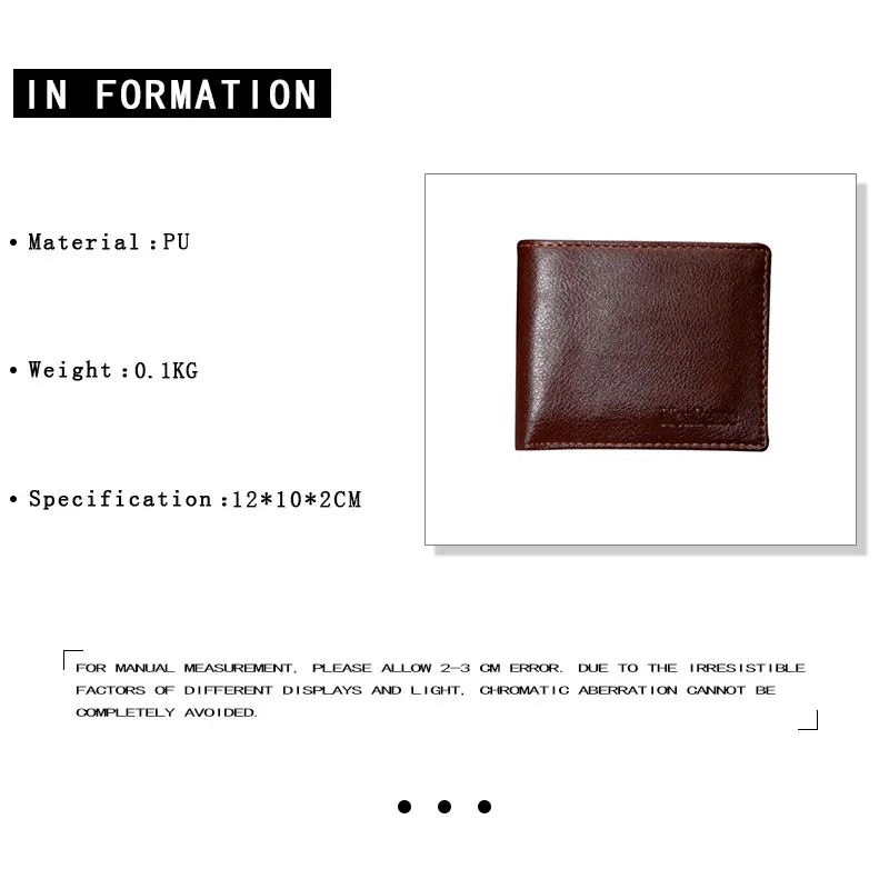 Men Business Wallet Short Paragraph Coin Purse Multi-card Position Billfold Wallet Credit Card Bag Casual Men Wallet