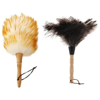 

3 Pcs Anti-Static Wool Brush Duster Blinds Kitchen Keyboard Dust Cleaning Tool, 1 Pcs Yellow & 2 Pcs Grey