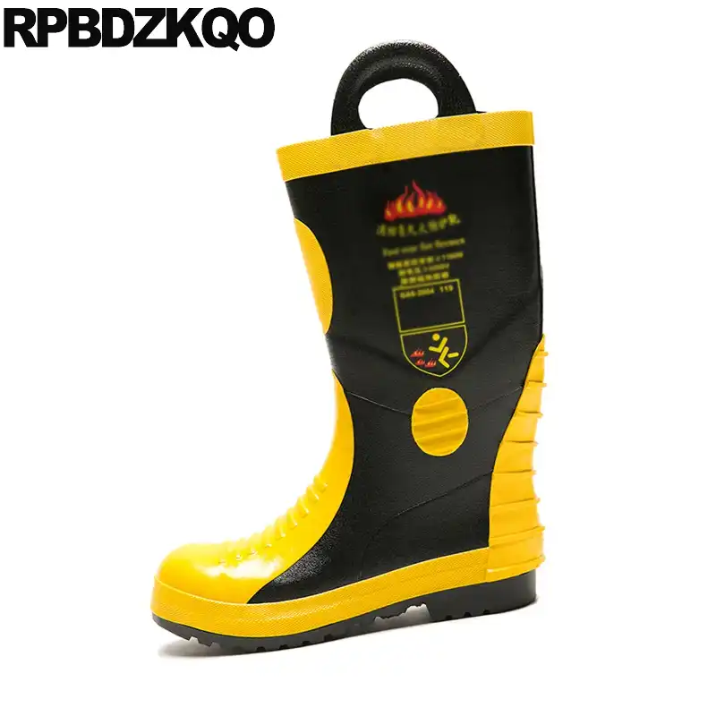 knee high steel toe boots