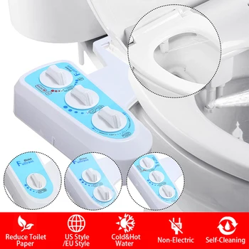 Cold/Heated Water Toilet Seat Bidet Sprayer Bidet Attachment Fresh Water Spray Non-electric Mechanical Shower Nozzle save paper non electric bidet toilet attachment fresh water mechanical sprayer ass washer implement simple clean body irrigador orr