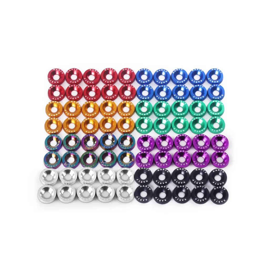 10pcs Aluminum Fender Washers And M6 Bolt for Honda Civic Integra RSX License Plate Screw