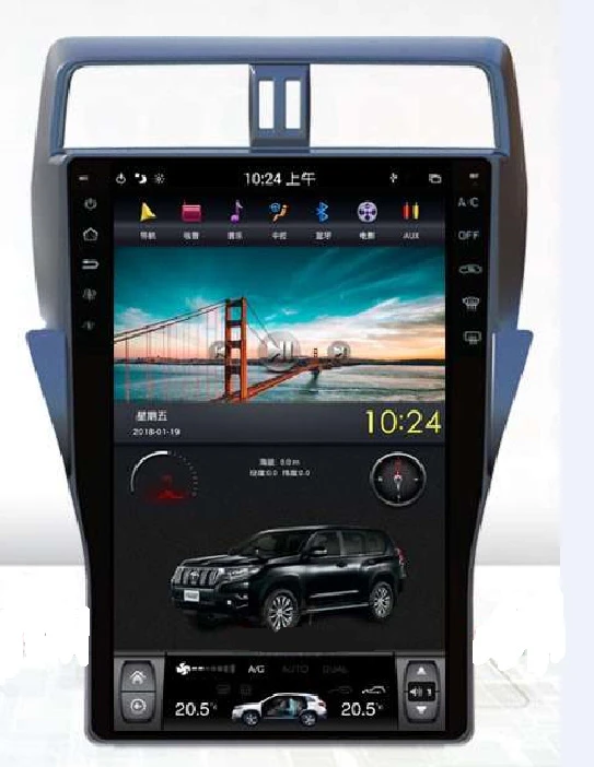 16 Inch Vertical Tesla Style Android 9 0 Car Dvd Player Gps Navigation For Toyota Land Cruiser Prado 18 Ips Screen Px6 Carplay Car Radios Aliexpress