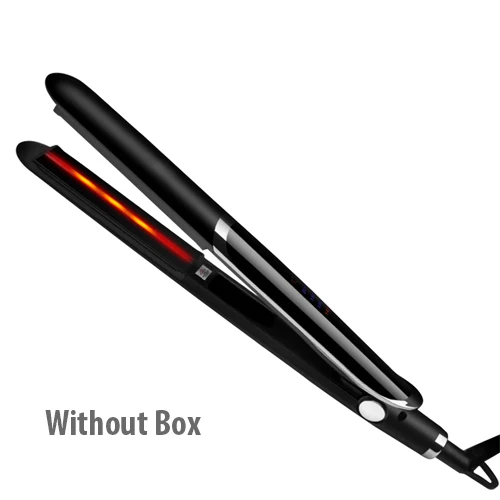 Black Without Box Профессиональный Выпрямитель для волос светодиодный плоский железный досок щипцы для утюжок для выпрямления волос 2 в 1 щипцы для завивки Инструменты для укладки - Цвет: Black Without Box