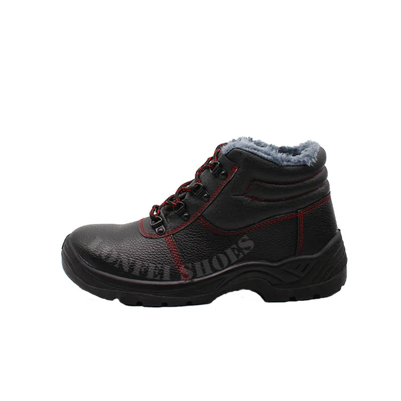 Черная защитная обувь из натуральной кожи на нескользящей подошве со стальным носком, ударопрочная/ударопрочная зимняя рабочая обувь для мужчин и женщин