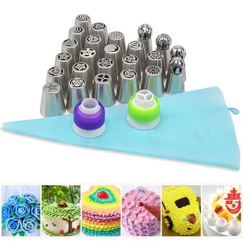 

Russian Piping Tips Icing Flower Frosting Cake Bags Decorating Supplies Baking Nozzles Pastry Sphere Ball Cupcake Tool Kit