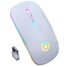 Wireless Bluetooth-compatible USB Rechargeable Mouse Wireless Computer Silent LED Backlit Ergonomic Gaming Mouse For Laptop PC