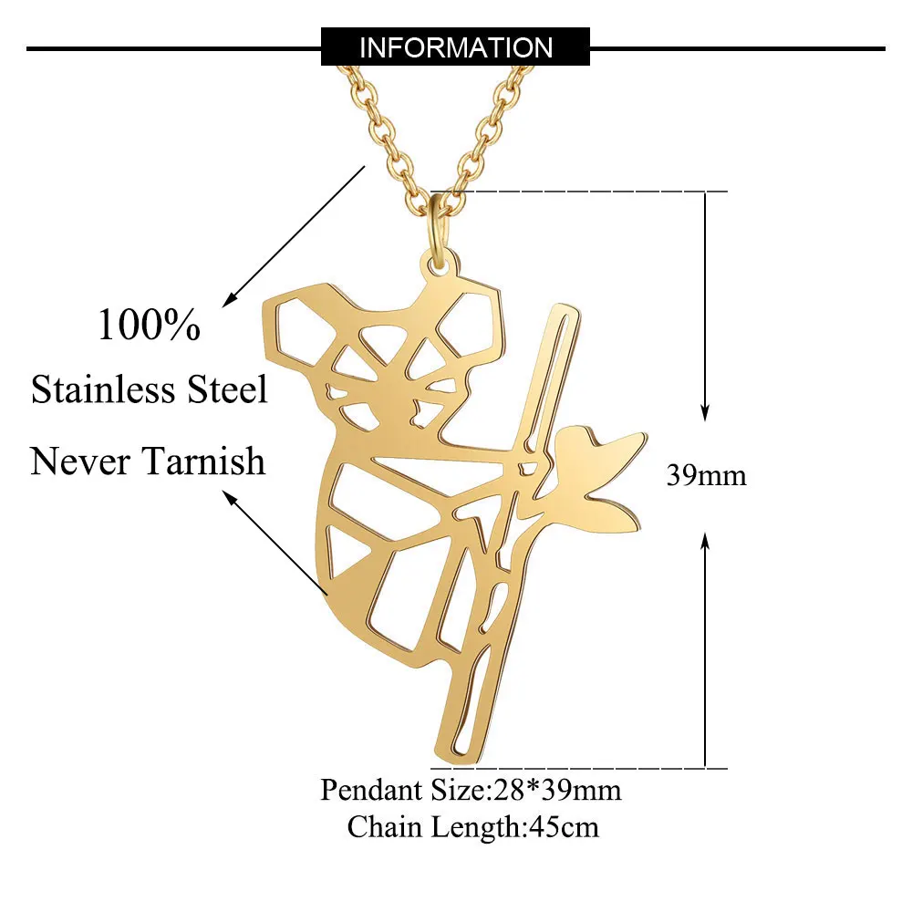 Уникальное ожерелье в виде коала с мишкой lavixlia, Италия, дизайн, ожерелье из нержавеющей стали, для женщин, супер модные ювелирные изделия, специальный подарок