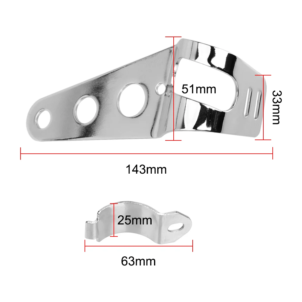 FORAUTO 1 пара Нержавеющая сталь фара мотоцикла Кронштейн передняя лампа Перевозчик