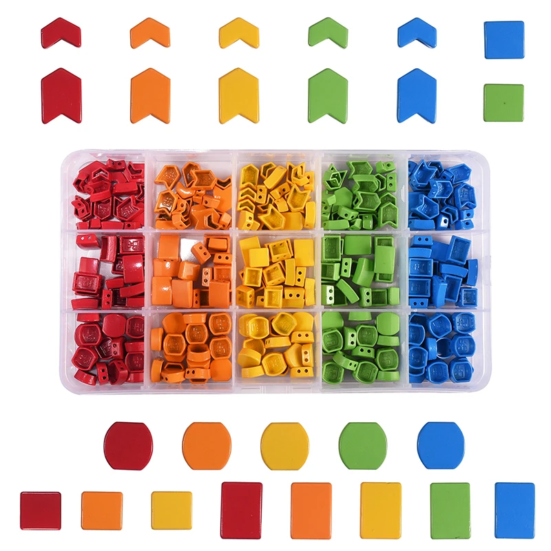 

Metal Enamel Tile Tila Beads Accessory for Rainbow Bracelet Jewelry DIY Making for Woman Gril Gift