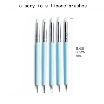 

Mandala Painting Tools 5 Silicone Indentation Point Drilling Pen Pottery Tools Clay Sculpture Pen Nail Art Pointing Pen