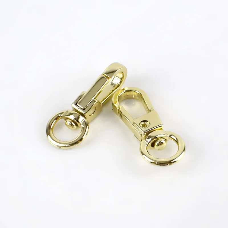 lightgold Meetee 10 шт. 8*31 мм металлический брелок с пряжкой аксессуары для сумок зажим Пряжка DIY ремень Sanp крюк Ремесло Украшение F3-28 - Цвет: lightgold