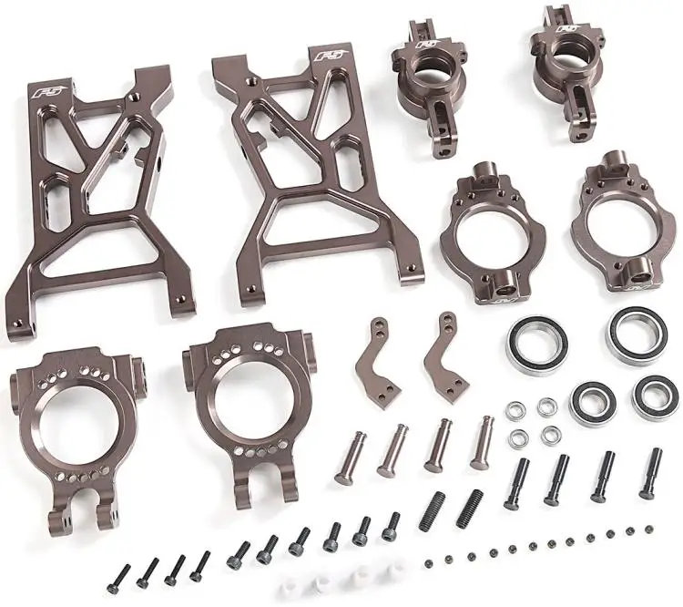 CNC Алюминиевый задний и рычаг передний Подвески ступицы колеса Перевозчик рулевой подшипник поворотного кулака базовый набор для 1/5 Rofun F5 MCD XS-5
