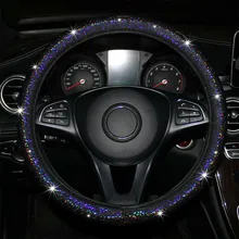 

PU Leather Steering Wheel Cover Protector 100% Brand New Glitter Bling