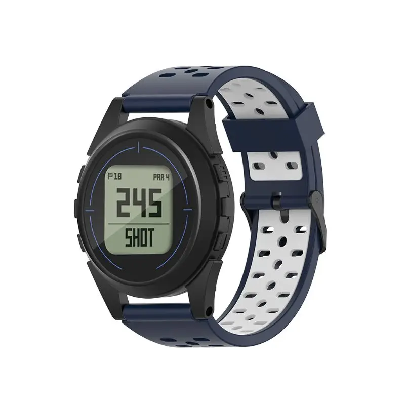 Two-color Silicone Watchband Wrist Strap for Bushnell Neo Ion 1/2 Excel Golf GPS for smart watch