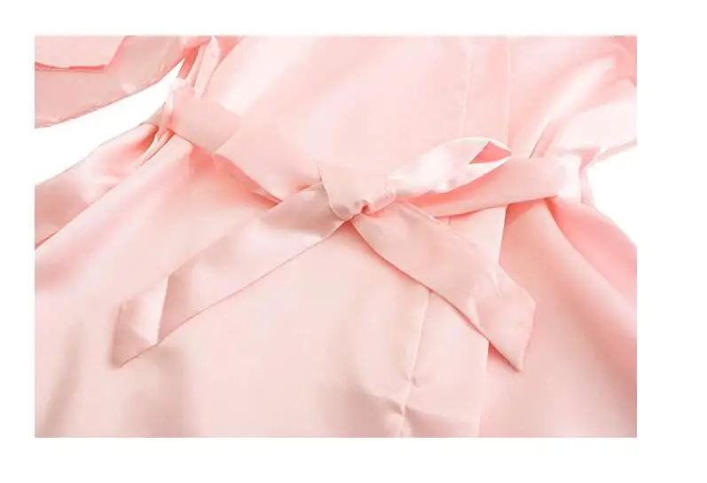 Bride Bridesmaid Robe with White Black Letters Wedding Gift Bathrobe Kimono Satin Robes