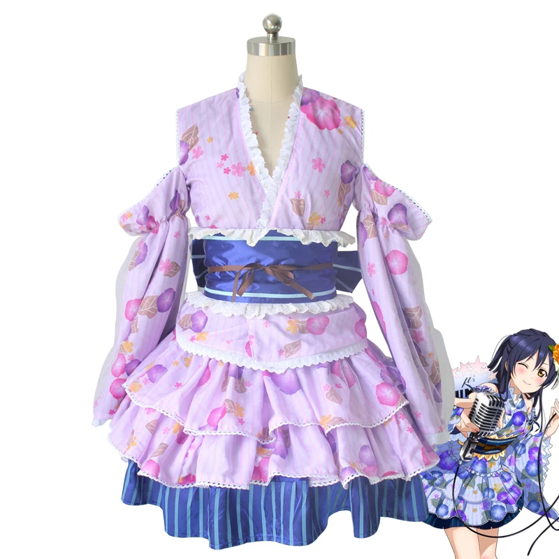 Отлично! Кимоно Sonoda Umi юката наряд аниме костюмы для косплея на заказ|anime cosplay