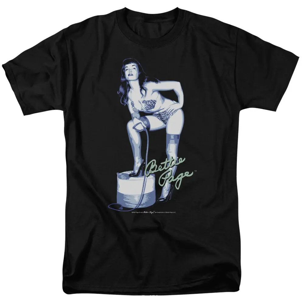 Bettie Page Pin Up модель любовницы доминатрикс с длинным хлыстом футболка Fashion Модные