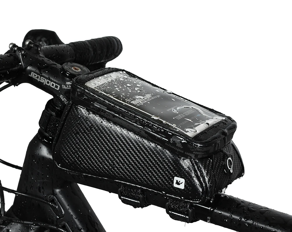 RHINOWALK Bicycle Front Tube Bag Rainproof Touch Screen Cycling Top Front Tube Frame Bags 5.86.0 Phone Case Bike Accessories (7)
