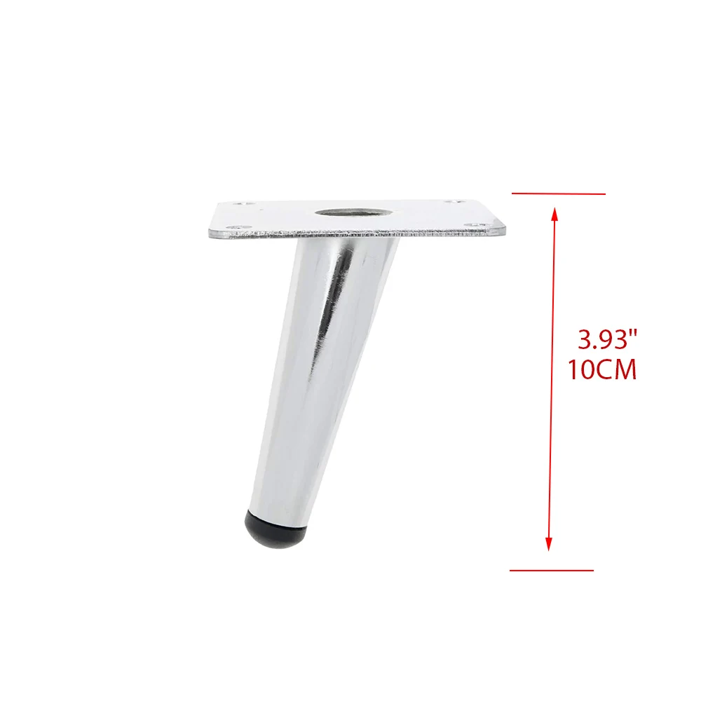 4Pcs Furniture table legs Silver Gold Metal Tapered Sofa Cupboard Cabinet Leg Feet 10/15//20/25/30 With Mounting Screws