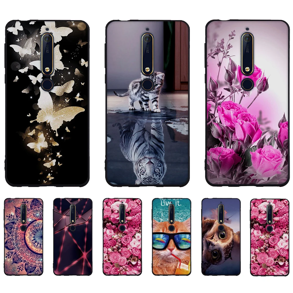 TPU Case For Nokia6 2018 Soft Silicone Back Phone Cover nokia 6 Painting Shells Bags Protective Cases | Мобильные телефоны и
