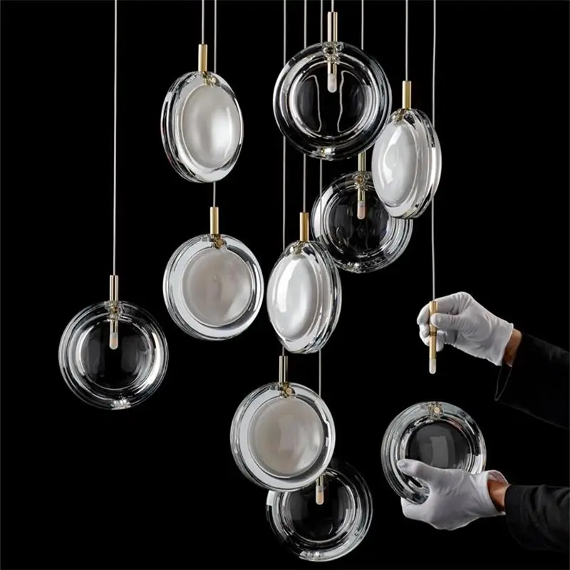 

Post-modern Creative Glass Pendant Lights Retro Bar Cafe Deco Pendant Lamp Atr Design Luxury Hanglamp Luminaria Hotel Lighting