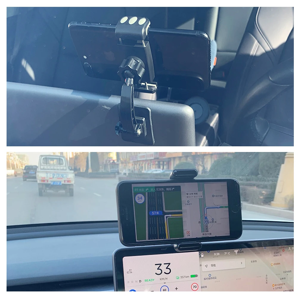 

Автомобильный держатель телефона для экрана Tesla Model 3, держатель телефона для передней и центральной панели навигации, высокое качество, держатель без повреждений, установка