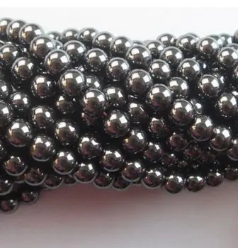 

4 6 8 10 MM can pick size Black ball Hematite crystal Beads bracelet necklace diy Strand Natural Stone Round loose utyu5d