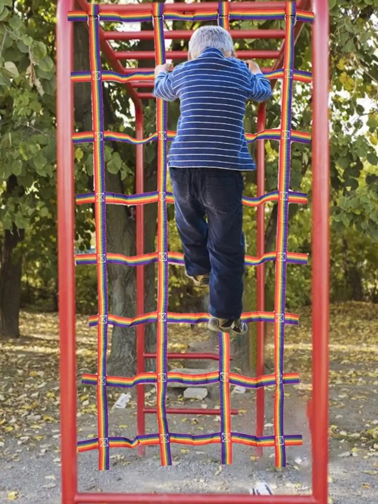 Outdoor Climbing Net 90 X 48 Inches Playground Freight Net Swing Children Black 
