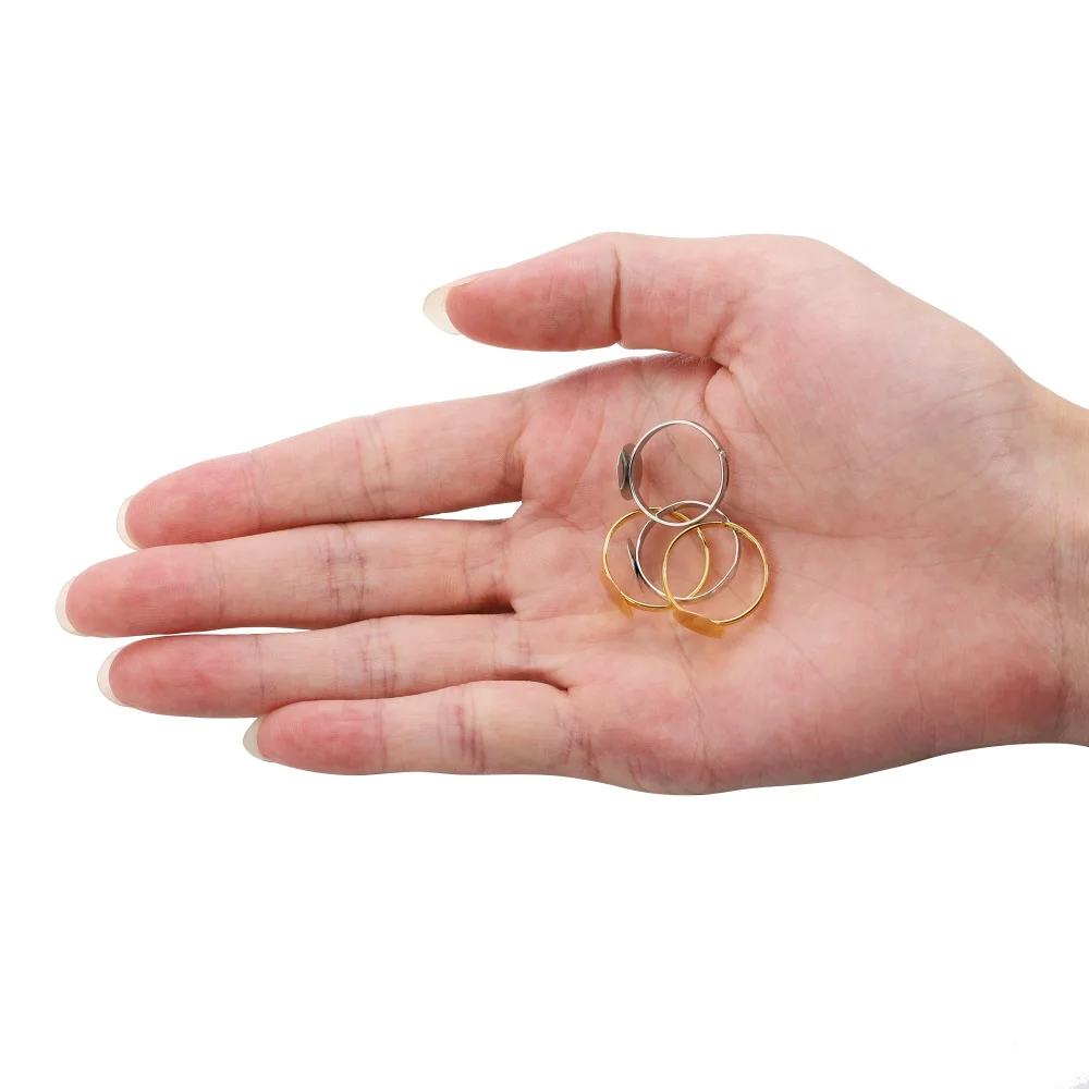 10/20Pcs 10mm 금속 도금 조정 가능한 플랫 빈 반지 자료 DIY 반지 쥬얼리 결과 액세서리 용품 만들기