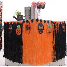 Вечерние юбки для стола Гавайский тропический DIY Luau Цветок Трава Сад Свадебная вечеринка пляж Декор настольная юбка ing вечерние принадлежности