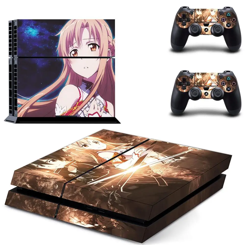 Sword Art Online SAO PS4 стикер s Play station 4 кожа наклейки для playstation 4 PS4 консоль и контроллер Скины Виниловые - Цвет: DPTM1033