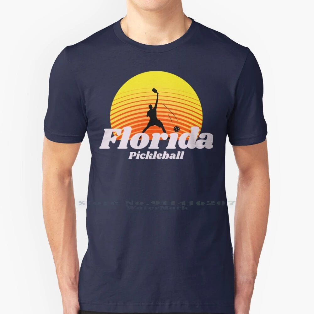 Florida Pickleball Design T Shirt 100% Pure Cotton Pickleball Pickle Ball  Dink Cartoon Pickleball Player Paddle Pickleball - T-shirts - AliExpress