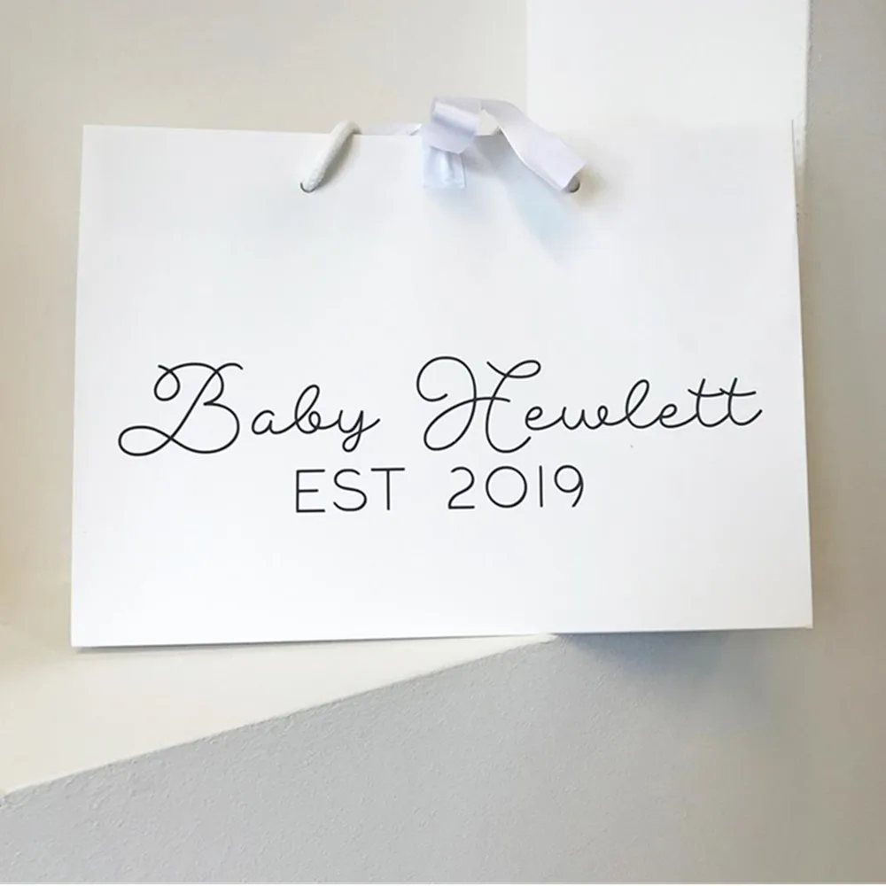personalised baby shower bags