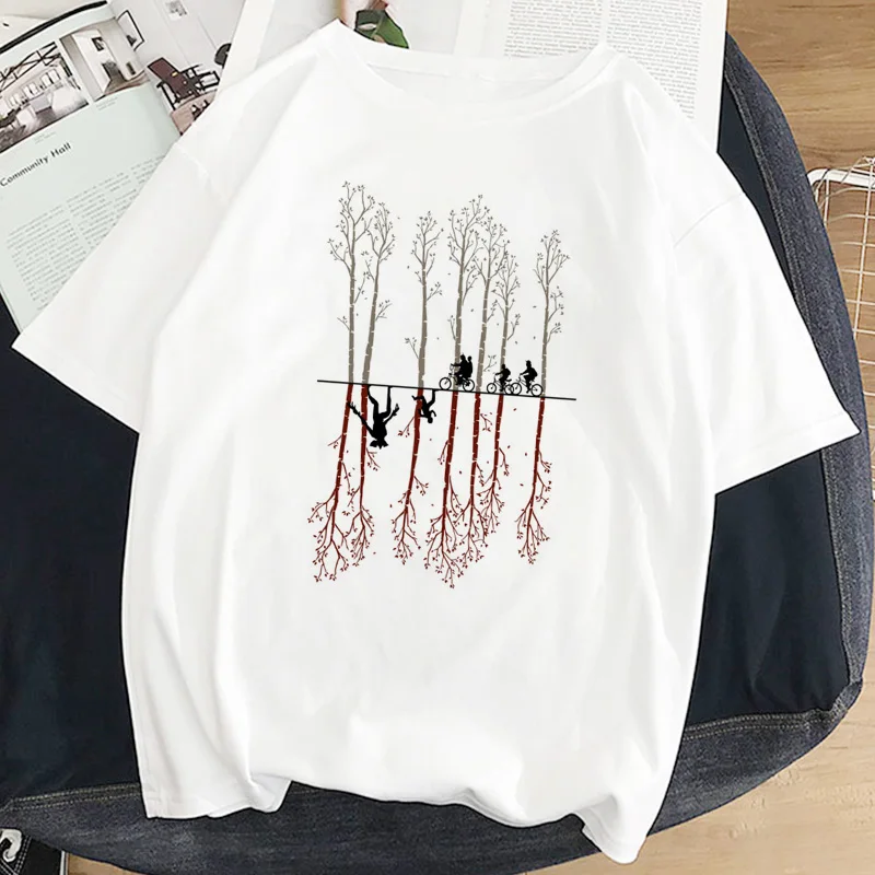 STRANRER THINGS Printing новая футболка Женская Повседневная Harajuku топы Летняя женская футболка с коротким рукавом женская футболка одежда