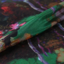 Ткань-fancy land 50% натуральный шелк и 50% лен прозрачный 115 см* 140 см материал платья тутового Ципао ткань полупрозрачная