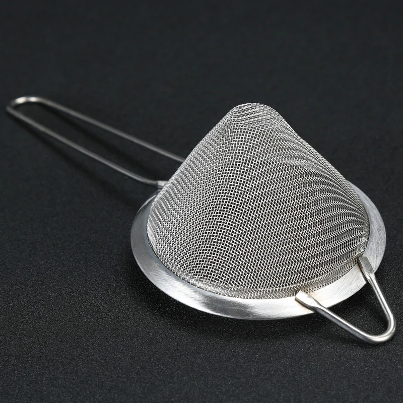 B Ahomi Cocktail Hawthorn Strainer Stainless Steel Ice Filter Colander Cocktail Shaker Mixed Drink Strainer 
