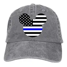 Тонкая синяя линия американский флаг Модная Джинсовая шапка смешная шапка для мужчин и женщин
