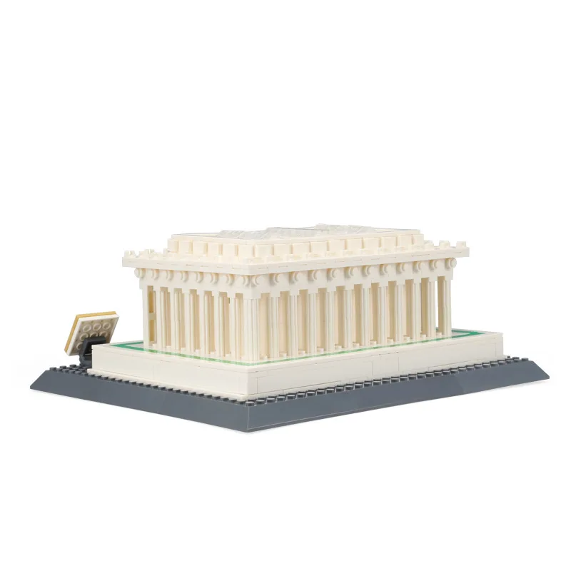WANGE architecture Series США Lincoln Memorial строительные блоки наборы кирпичи классический город Skyline модель детские игрушки