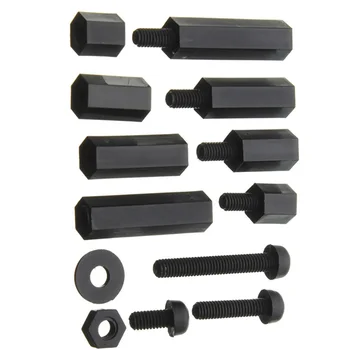 

260pcs Portable Isolation Column Multi-function Home Hex Spacer Stand-off Durable Nylon Screw Kit Nuts Pillar Bolts