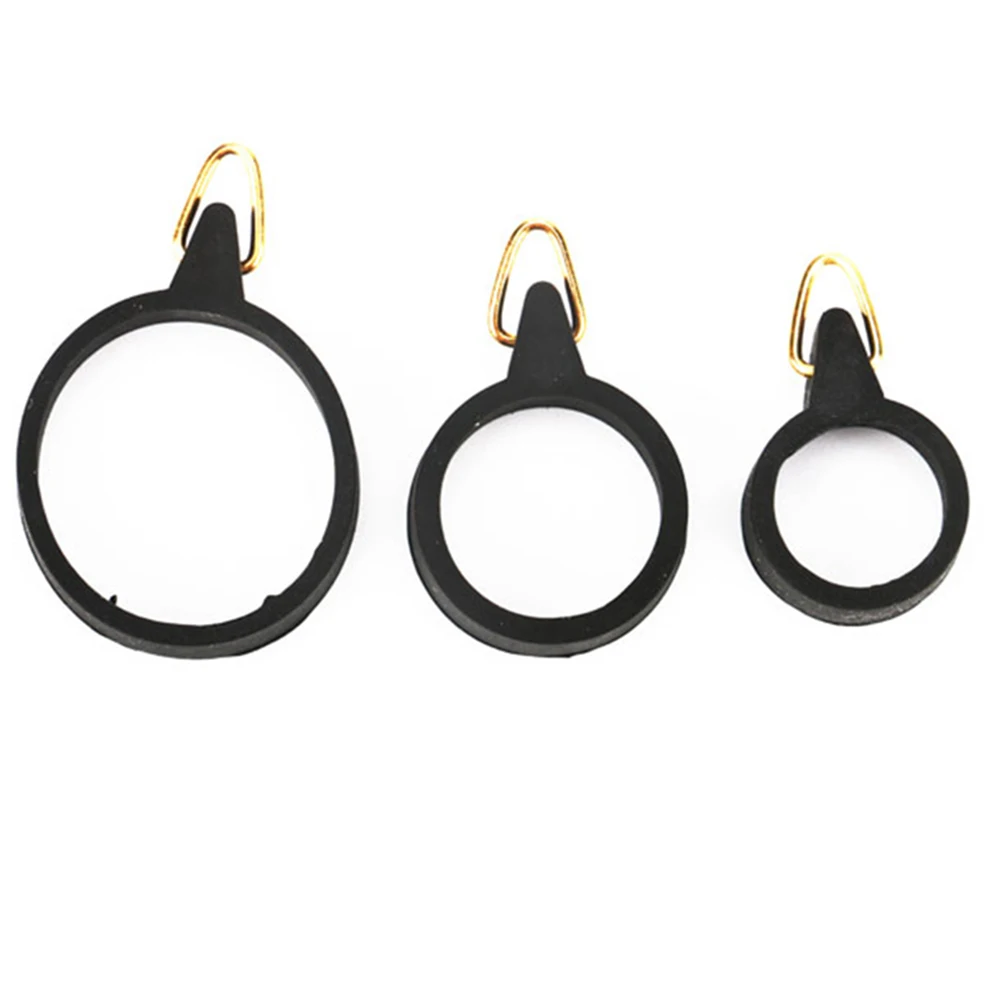 Elastic Fishing Rod Hook Ring Keeper High elastic Fly Pole Rubber Rings Metal Holders Pesca