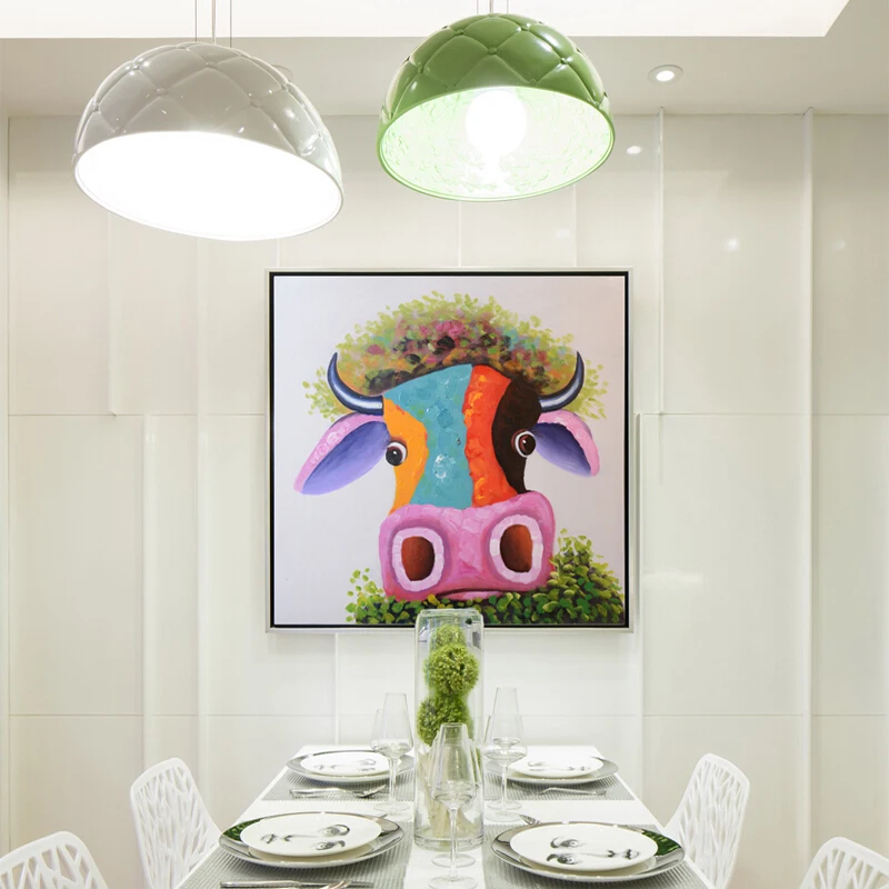 

100%Handpainted Abstract Cow Oil Paint On Canvas Art Oil Painting Gift Home Decor Living Room Wall Adornment Picture FreeShippin